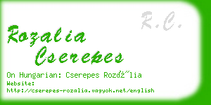 rozalia cserepes business card